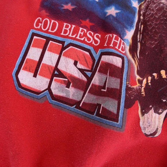 Vintage TNT by Trau Loevner Red United We Stand Eagle Patriotic Crewneck Sweater - Picture 13 of 13